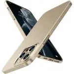 iPhone 14 Pro OriginFit Magsafe enabled Slim Case Lightweight Hard PC Cover Phone Case - Gold