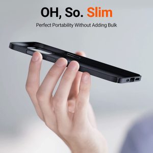 iPhone 13 Pro Max OriginFit Magsafe enabled Slim Case Lightweight Hard PC Cover Phone Case - Black - Image 9