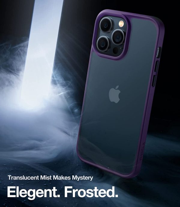 61MF-eft5PL._AC_SL1500_ iPhone 14 Pro Max Guardian Case with Military Grade Drop Tested, Slim Translucent Matte Case by Torras - Deep Purple - Image 2