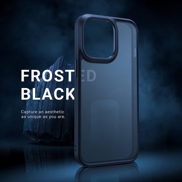 61VZvdVgivL._AC_SL1500_ iPhone 13 Pro Max Guardian Case with Military Grade Drop Tested, Slim Translucent Matte Case by Torras - Black - Image 5