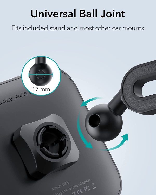 ESR MagSafe Car Charger (HaloLock), Dashboard Magnetic Wireless Car Charger, MagSafe Car Mount Charger, Windshield Car Phone Holder for iPhone 14/13/12 Series, Fast Charging, Car Accessories, Black - Image 2