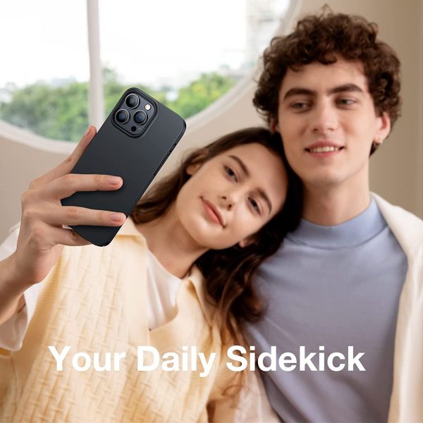 iPhone 14 Pro Max OriginFit Magsafe enabled Slim Case Lightweight Hard PC Cover Phone Case - Black - Image 2