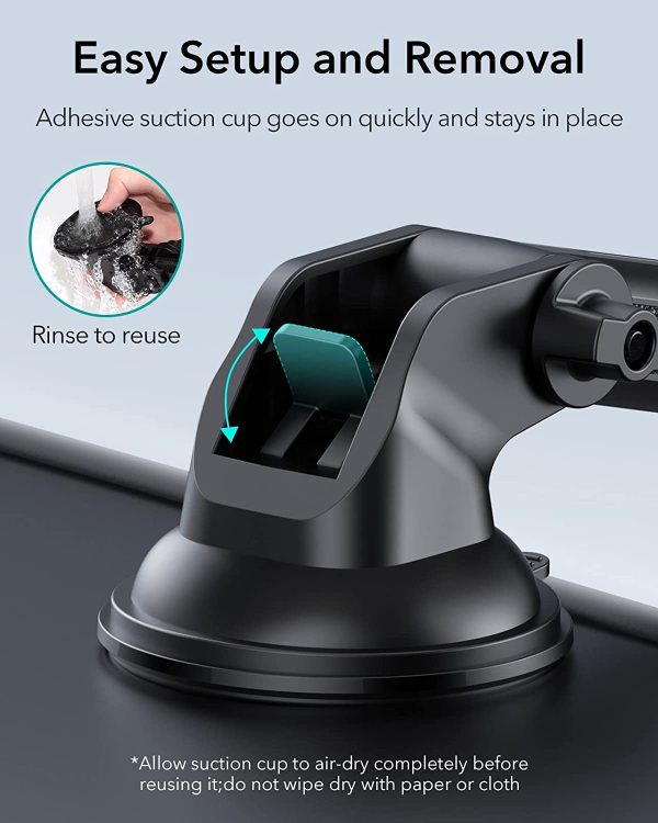 ESR MagSafe Car Charger (HaloLock), Dashboard Magnetic Wireless Car Charger, MagSafe Car Mount Charger, Windshield Car Phone Holder for iPhone 14/13/12 Series, Fast Charging, Car Accessories, Black - Image 5