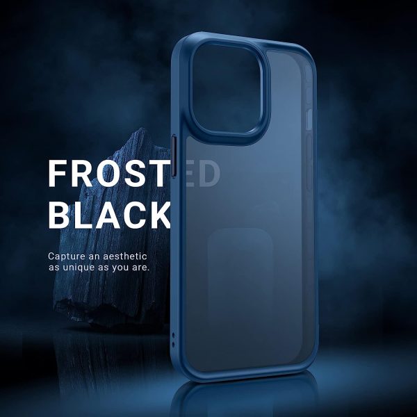 iPhone 13 Pro Max Guardian Case with Military Grade Drop Tested, Slim Translucent Matte Case by Torras - Navy Blue - Image 3