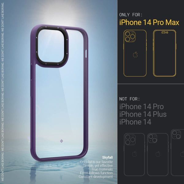 Apple iPhone 14 Pro Max Skyfall Clear Case by Caseology - ACS05562 - Deep Purple - Image 4