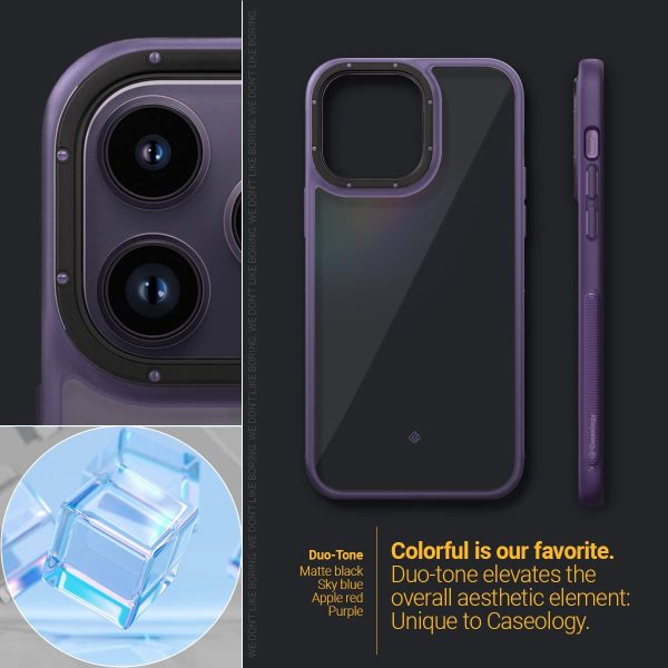 Apple iPhone 14 Pro Max Skyfall Clear Case by Caseology - ACS05562 - Deep Purple - Image 5