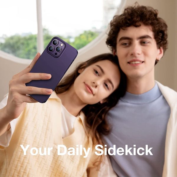 iPhone 14 Pro OriginFit Magsafe enabled Slim Case Lightweight Hard PC Cover Phone Case - Deep Purple - Image 3