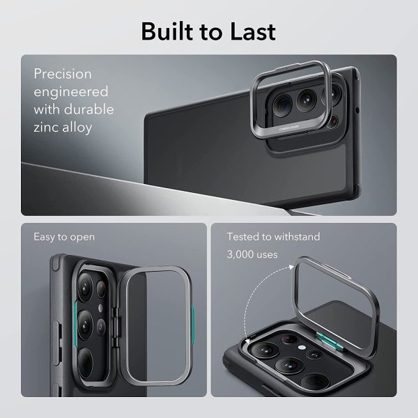 61ylvynOI8L._AC_SL1500_ Galaxy S23 Ultra Classic Kickstand Case with Kickstand by ESR – Frosted Black - Image 4