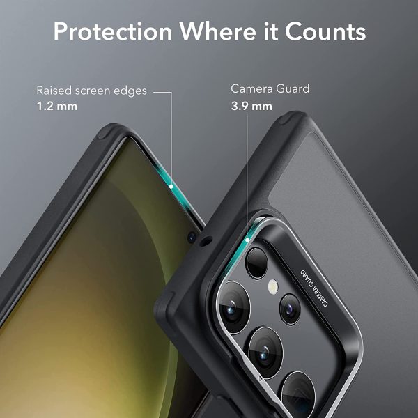 61zHqEiO3dL._AC_SL1500_ Galaxy S23 Ultra Classic Kickstand Case with Kickstand by ESR – Frosted Black - Image 5