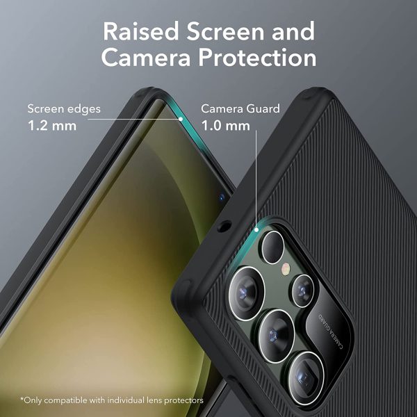 Galaxy S23 Ultra Air Shield Boost Back Case with Kickstand by ESR – Black - Image 3