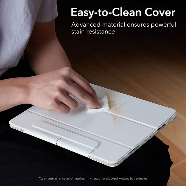 iPad Pro 11" 2022 / 2021 Rebound 360 Case ESR with Pencil Holder, Detachable Magnetic Cover, Vertical Stand - Brilliant White - Image 4