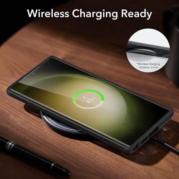 Galaxy S23 Ultra Air Shield Boost Back Case with Kickstand by ESR – Black - Image 6