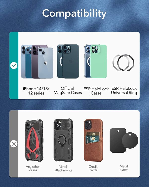 ESR MagSafe Car Charger (HaloLock), Dashboard Magnetic Wireless Car Charger, MagSafe Car Mount Charger, Windshield Car Phone Holder for iPhone 14/13/12 Series, Fast Charging, Car Accessories, Black - Image 7