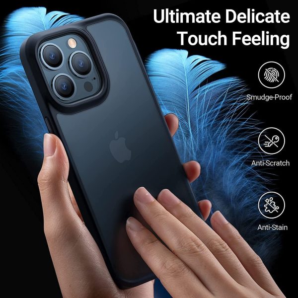 71ebqLBjDAL._AC_SL1500_ iPhone 13 Pro Max Guardian Case with Military Grade Drop Tested, Slim Translucent Matte Case by Torras - Black - Image 7