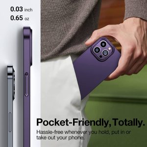 iPhone 14 Pro OriginFit Magsafe enabled Slim Case Lightweight Hard PC Cover Phone Case - Deep Purple - Image 5