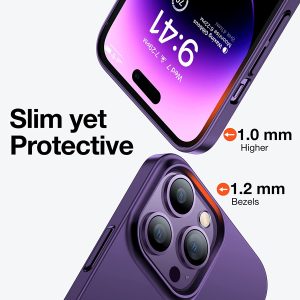 iPhone 14 Pro OriginFit Magsafe enabled Slim Case Lightweight Hard PC Cover Phone Case - Deep Purple - Image 6