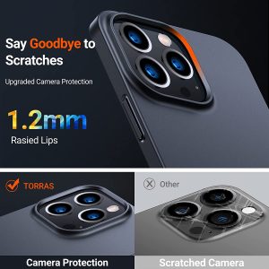 iPhone 13 Pro Max OriginFit Magsafe enabled Slim Case Lightweight Hard PC Cover Phone Case - Black - Image 5