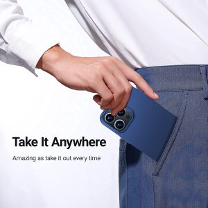 iPhone 13 Pro Max OriginFit Magsafe enabled Slim Case Lightweight Hard PC Cover Phone Case - Navy Blue - Image 7