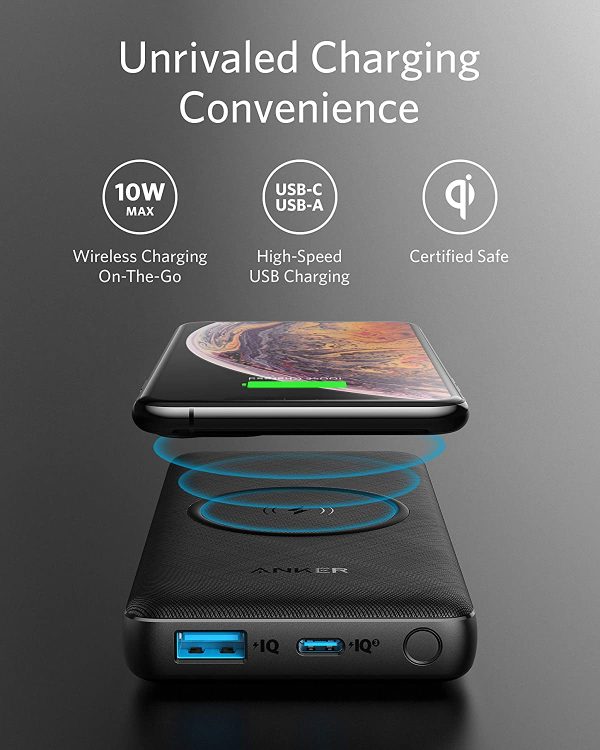Anker PowerCore III Sense 10K Wireless 10000 mAh PD Powerbank with 10W Wireless / 20W Wired Fast Charging Output - A1617H11 - Image 6