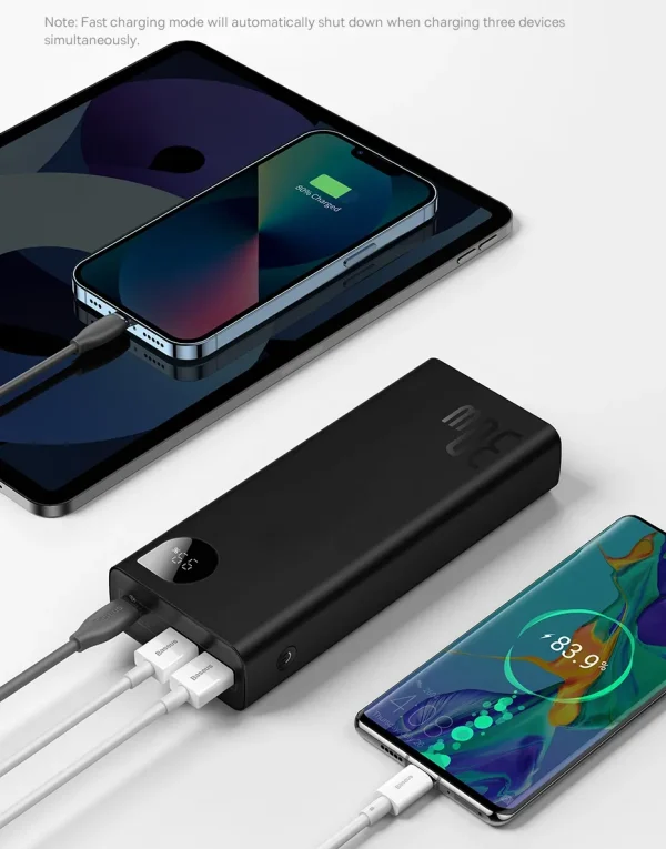 Baseus Adaman Power Bank 30W 20000mAh – Black - Image 2