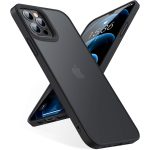 iPhone 12 Pro Max Guardian Case with Military Grade Drop Tested, Slim Translucent Matte Case by Torras - Mystic Black