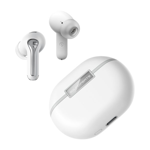 SoundPEATS Capsule3 Pro Hi-Res Headphones with LDAC, Hybrid Active Noise Cancellation Earphones with 6 Mics for Calls Wireless Earbuds - White - GC - Image 1