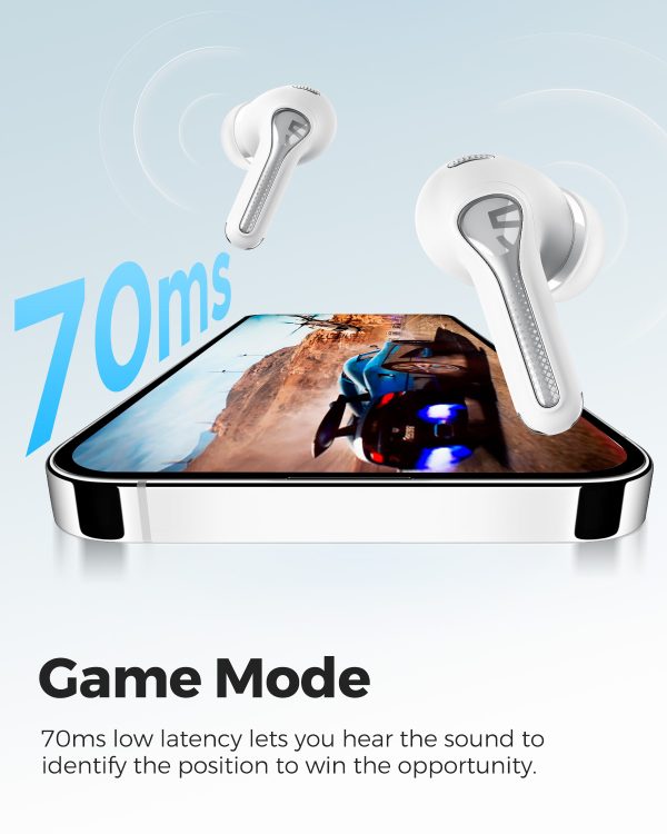 SoundPEATS Capsule3 Pro Hi-Res Headphones with LDAC, Hybrid Active Noise Cancellation Earphones with 6 Mics for Calls Wireless Earbuds - White - GC - Image 2