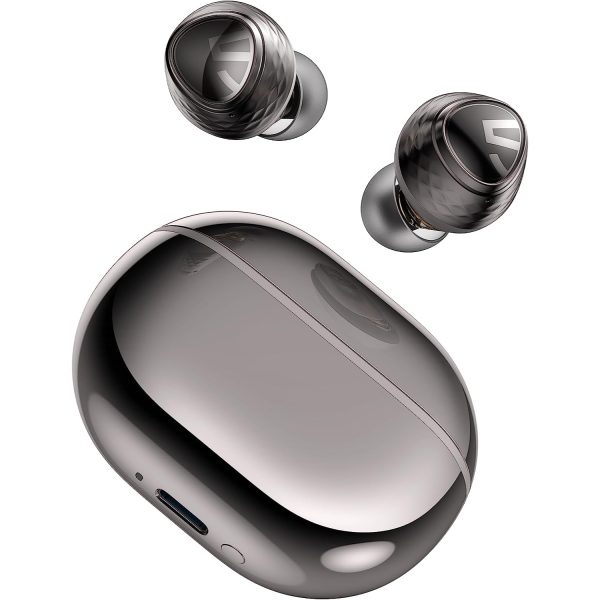 soundpeats engine 4 with multipoint bluetooth 5.3 dual engine drivers SoundPEATS Engine4 Wireless Earbuds, Hi-Res Bluetooth 5.3 Earbuds with LDAC, Coaxial Dual Dynamic Drivers for Stereo Sound, 70 ms Low Latency, Dual Device Connection, Total 43 Hrs, IPX4, App Control - Black - BB - Image 1