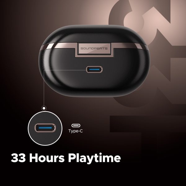 SoundPEATS Opera03 Wireless Earbuds with LDAC, High Resolution Audio, Active Noise Cancellation, Hybrid Dual Drivers & 33 Hours Battery Playtime - Black - AMT - Image 8