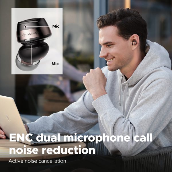 SoundPEATS Opera03 Wireless Earbuds with LDAC, High Resolution Audio, Active Noise Cancellation, Hybrid Dual Drivers & 33 Hours Battery Playtime - Black - AMT - Image 4