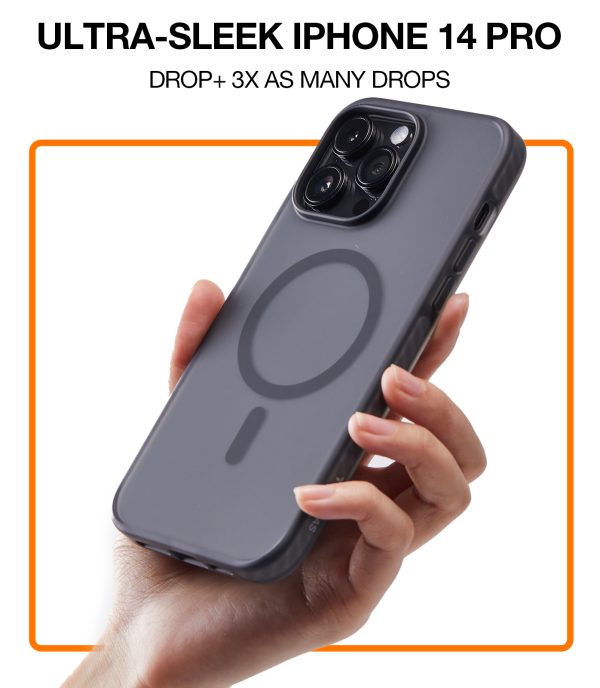 iPhone 14 Pro AirCastle Designed for iPhone 14 Pro Case MagSafe, Shockproof Air Cushioning, 5X Military Grade Drop Protection, Slim iPhone 14 Pro Phone Case, [MagSafe Compatible] - Matte Black - Image 8