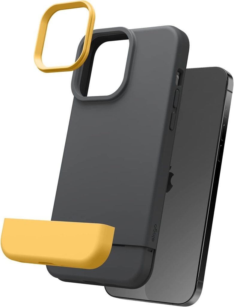 iPhone 13 Pro Max Glide Armor Case by elago Dark Grey / Yellow