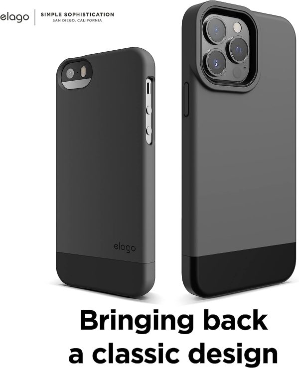 iPhone 13 Pro Max Glide Armor Case by elago Glide Armor Case Drop Protection, Shockproof Protective TPU Cover, Upgraded Shockproof, Mix and Match Parts, Enhanced Camera Guard - Dark Gray / Black - Image 2