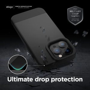 iPhone 13 Pro Max Glide Armor Case by elago Glide Armor Case Drop Protection, Shockproof Protective TPU Cover, Upgraded Shockproof, Mix and Match Parts, Enhanced Camera Guard - Dark Gray / Light Green - Image 3