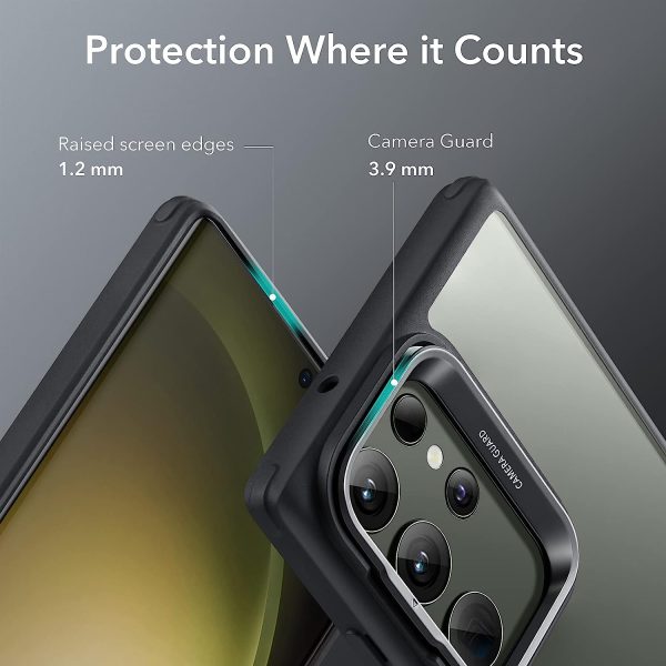 Galaxy S23 Ultra Classic Kickstand Case with Kickstand by ESR – Clear Black - Image 2