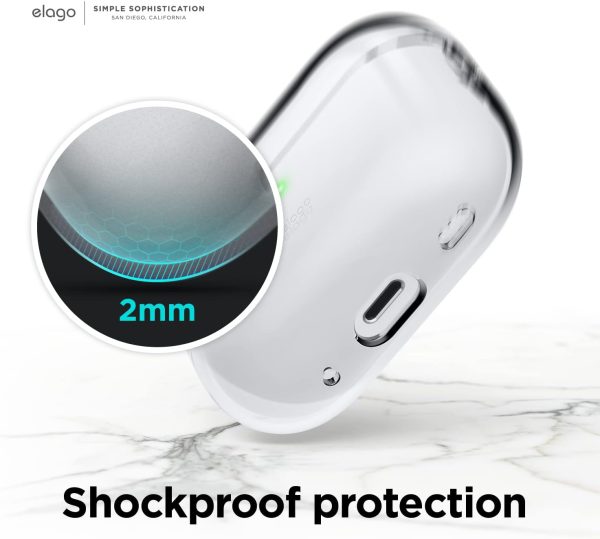61S4ucPgDfL._AC_SL1500_ Airpods Pro 2022 elago Clear Case Protective Case Cover, Shockproof, Wireless Charging, Reduced Yellowing - Transparent - Image 3