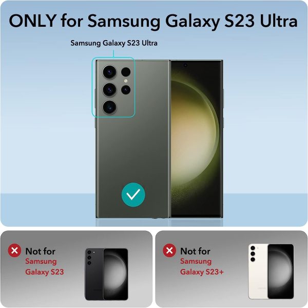 61UL87k8rpL._AC_SL1500_ Galaxy S23 Ultra Krystec by ESR Clear Case by ESR - Crystal Clear - BIS - Image 7