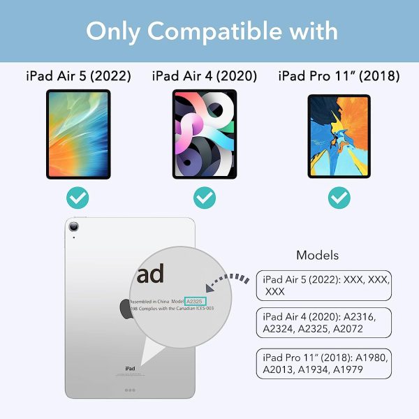 iPad Air 5 2022 / iPad Air 4 2020 Rebound Magnetic Smart Case Convenient Magnetic Attachment Supports Pencil Pairing & Charging - Sky Blue - Image 3