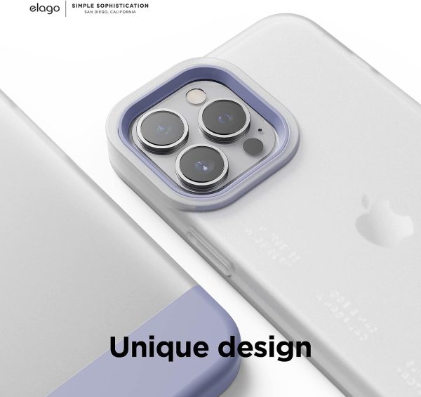 iPhone 13 Pro Max Glide Armor Case by elago Glide Armor Case Drop Protection, Shockproof Protective TPU Cover, Upgraded Shockproof, Mix and Match Parts, Enhanced Camera Guard - Clear / Purple - Image 3