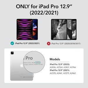 iPad Pro 12.9 2022 / 2021 Rebound Pencil Case Convenient Pencil Holder & Soft Flexible TPU Back Cover - Silver Grey - Image 2