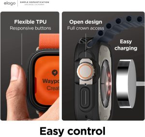 Apple Watch Ultra 2 / 1 Armor Case by elago for 49mm - Matte Black - Image 2