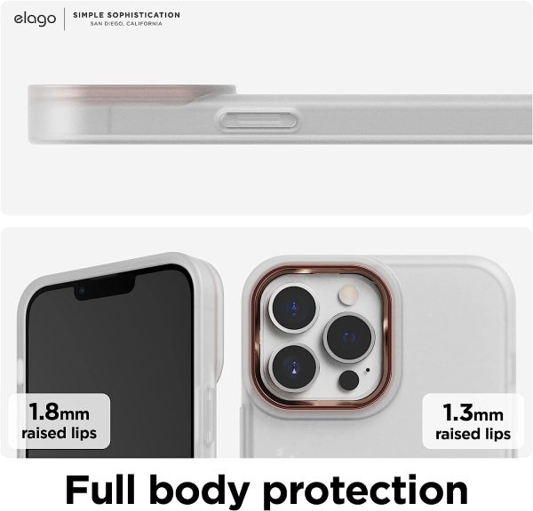 61ip6PskVpL._AC_SL1500_ iPhone 13 Pro Max Glide Armor Case by elago Glide Armor Case Drop Protection, Shockproof Protective TPU Cover, Upgraded Shockproof, Mix and Match Parts, Enhanced Camera Guard - Clear / Rose Gold - Image 3