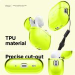 AirPods Pro 2 (2022) elago Clear Case Protective Case Cover, Shockproof, Wireless Charging, Reduced Yellowing - Neon Yellow - Image 2