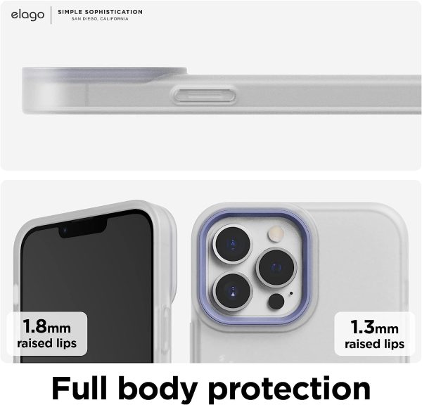 iPhone 13 Pro Max Glide Armor Case by elago Glide Armor Case Drop Protection, Shockproof Protective TPU Cover, Upgraded Shockproof, Mix and Match Parts, Enhanced Camera Guard - Clear / Purple - Image 2