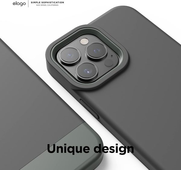 iPhone 13 Pro Max Glide Armor Case by elago Glide Armor Case Drop Protection, Shockproof Protective TPU Cover, Upgraded Shockproof, Mix and Match Parts, Enhanced Camera Guard - Dark Gray / Light Green - Image 6