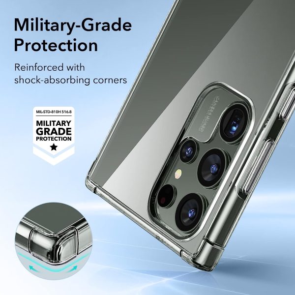 7110eXn6bFL._AC_SL1500_ Galaxy S23 Ultra Krystec by ESR Clear Case by ESR - Crystal Clear - BIS - Image 3