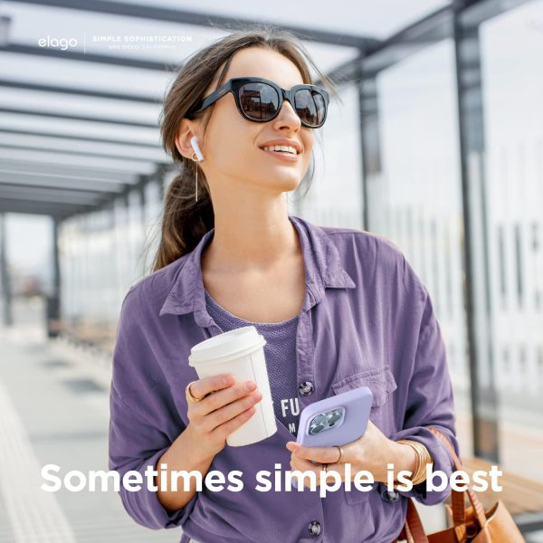 iPhone 13 Pro Max Liquid Silicon Case by elago Full Body Protective Cover, Shockproof, Slim Phone Case, Anti-Scratch Soft Microfiber Lining - Purple - Image 3