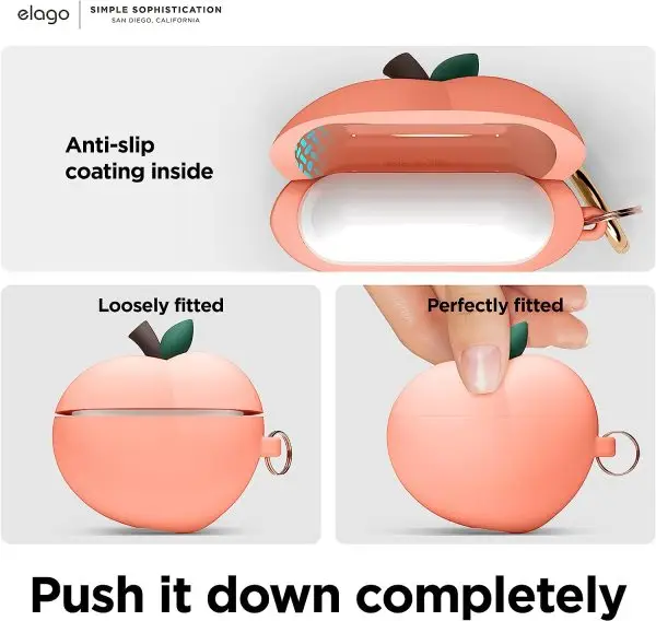 Airpods Pro 2022 elago Peach 3D Design Case - Image 6