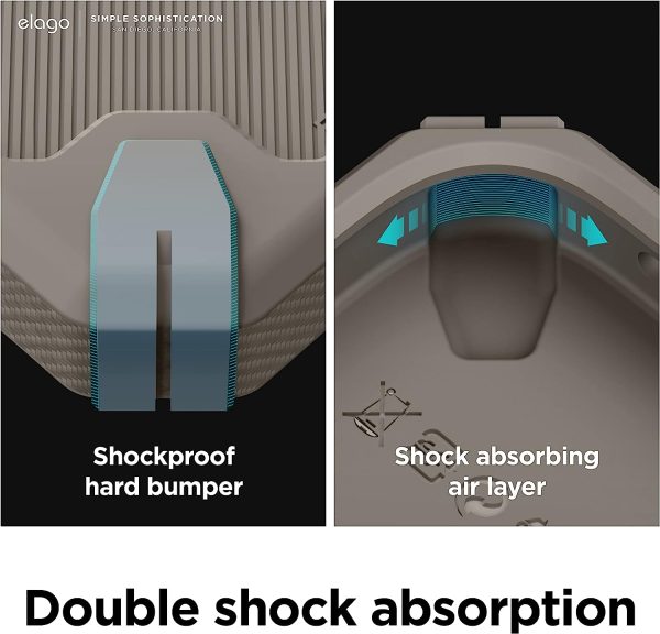 iPhone 14 Pro Max Armor Case by elago US Military Grade Drop Protection, Heavy-Duty Protective, Carbon Fiber Texture, Tough Rugged Design, Shockproof Bumper Cover - Military Sand - Image 6