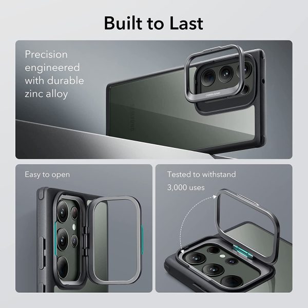 Galaxy S23 Ultra Classic Kickstand Case with Kickstand by ESR – Clear Black - Image 6